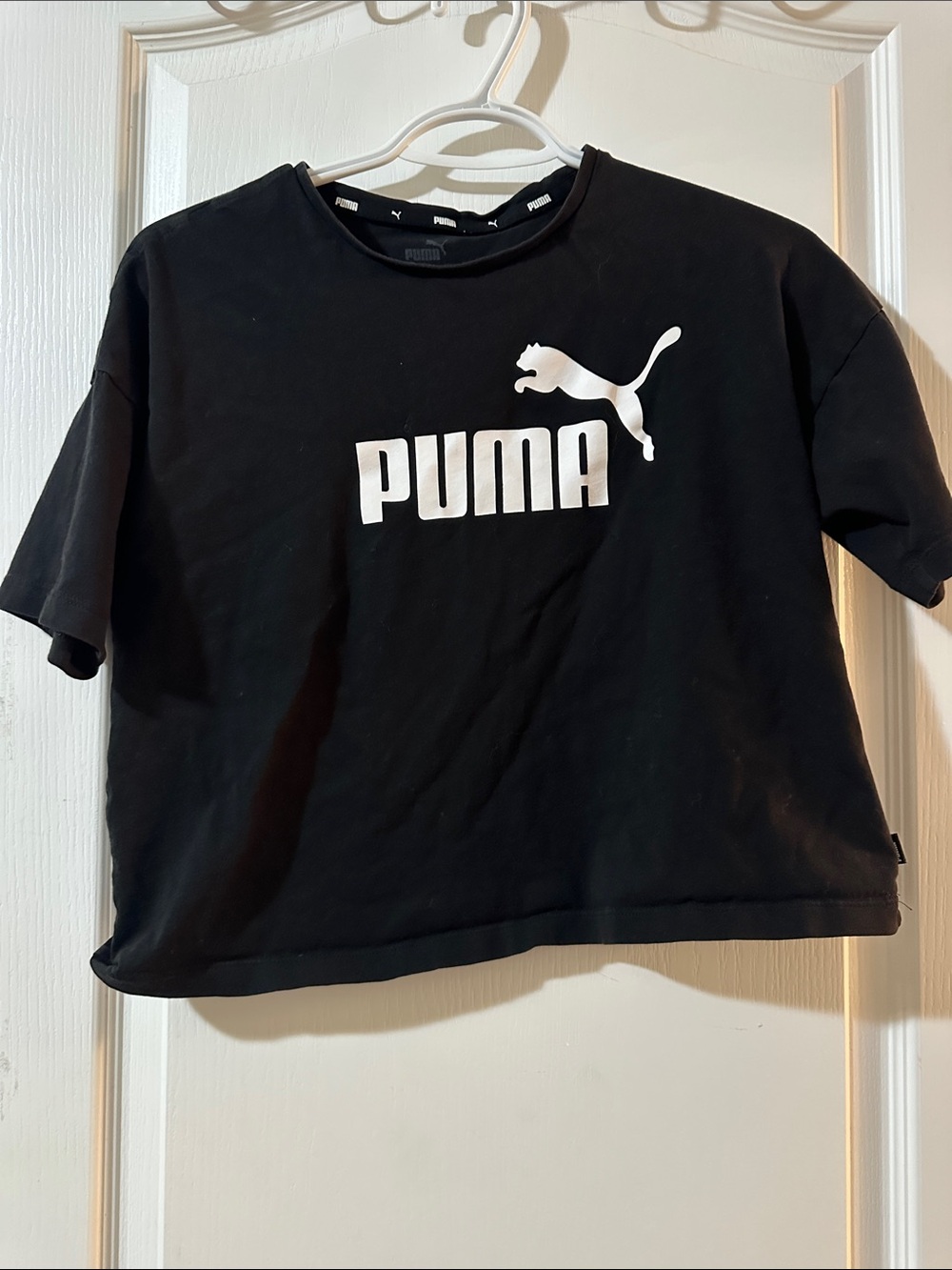 Puma Black Tee with White Logo